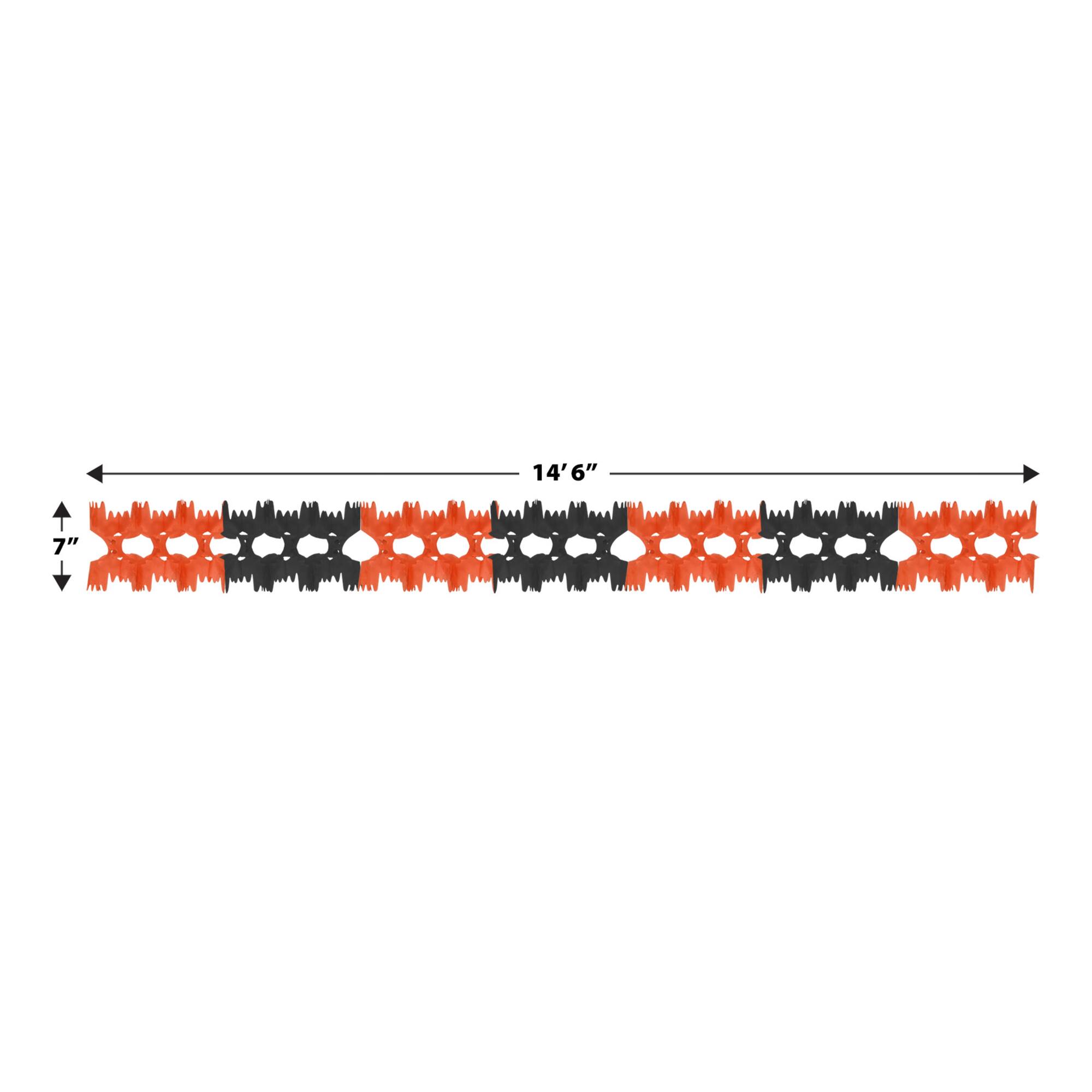 Beistle 14.5ft. Orange & Black Pageant Garlands, 2ct.